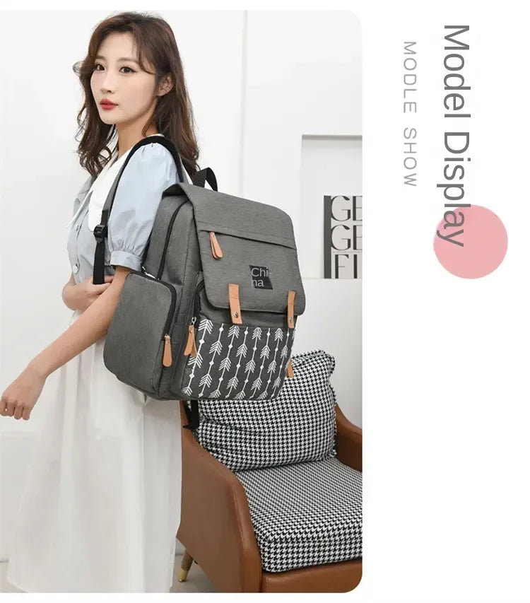 Waterproof Large Capacity Diaper Bag Backpack for Parents - 26