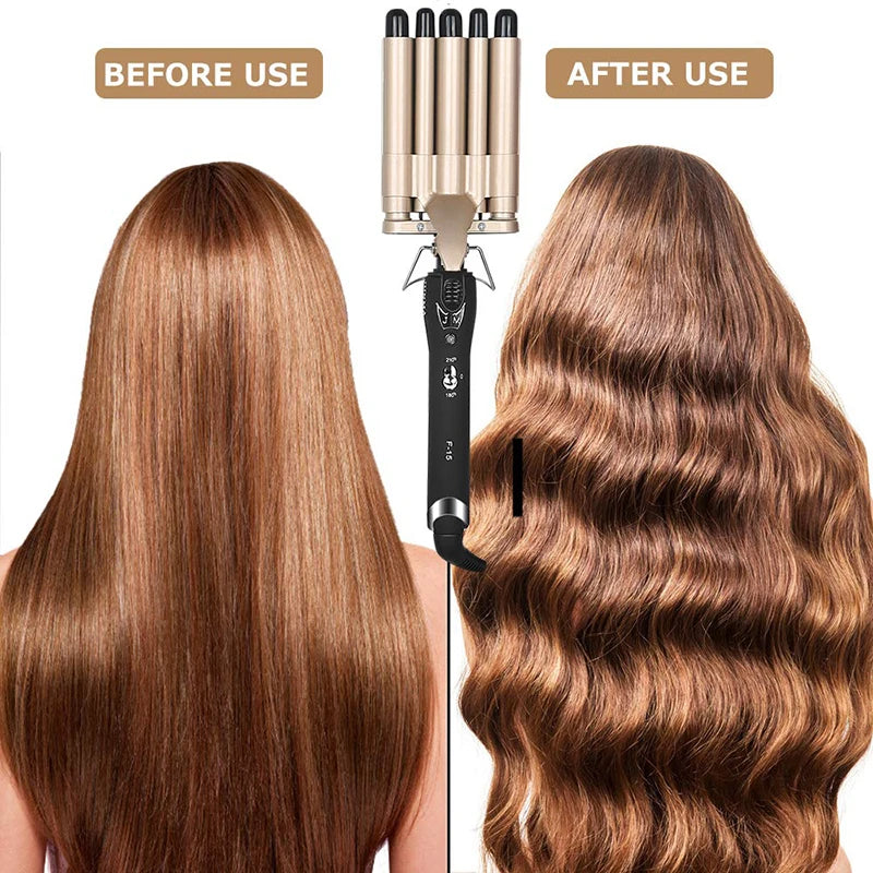 Triple Barrel Ceramic Hair Waver for Beachy Waves - 11