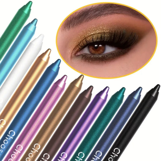 12-Color Shimmer Waterproof Eyeliner & Eyeshadow Set
