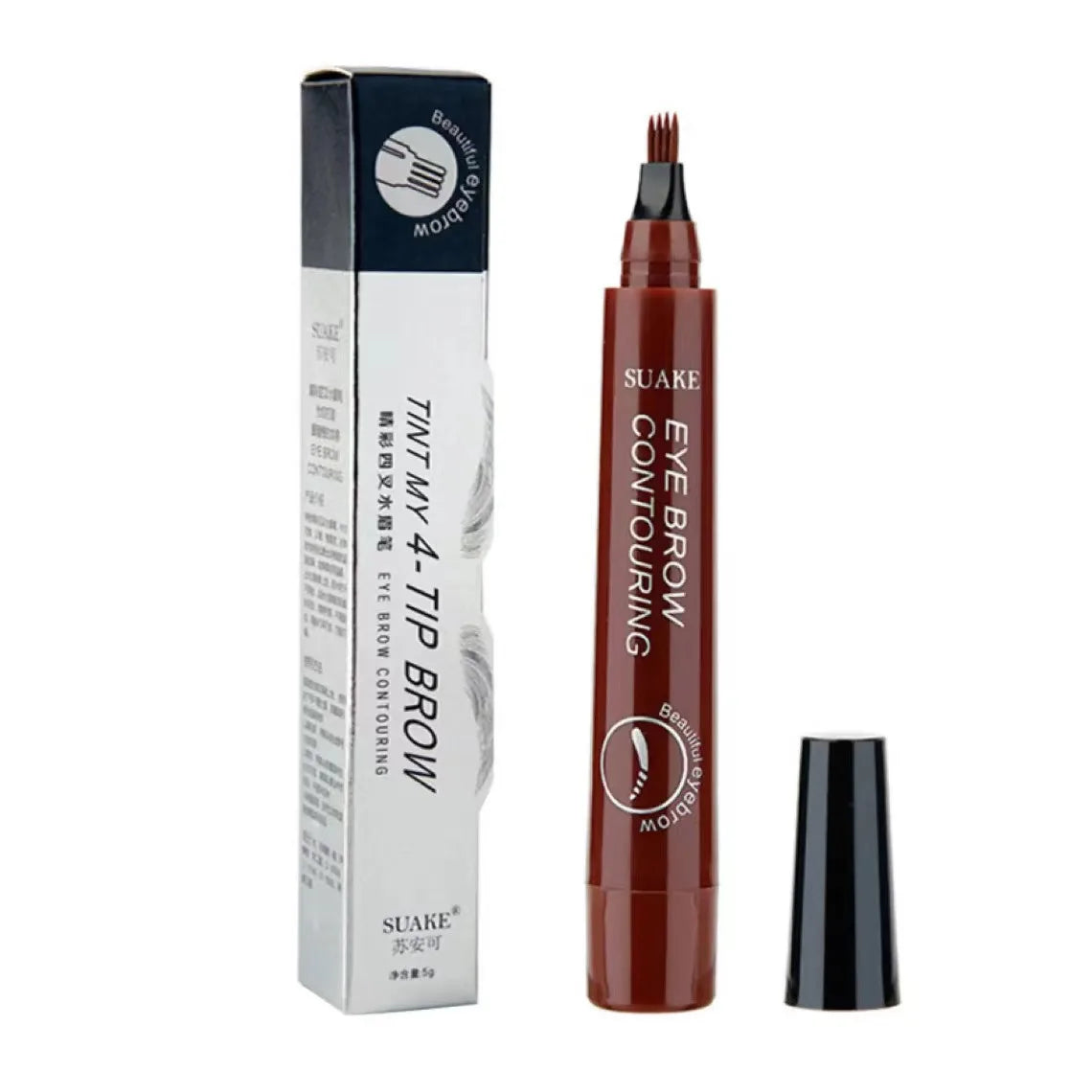 Waterproof 4-Tip Natural Microblading Eyebrow Pen - 7