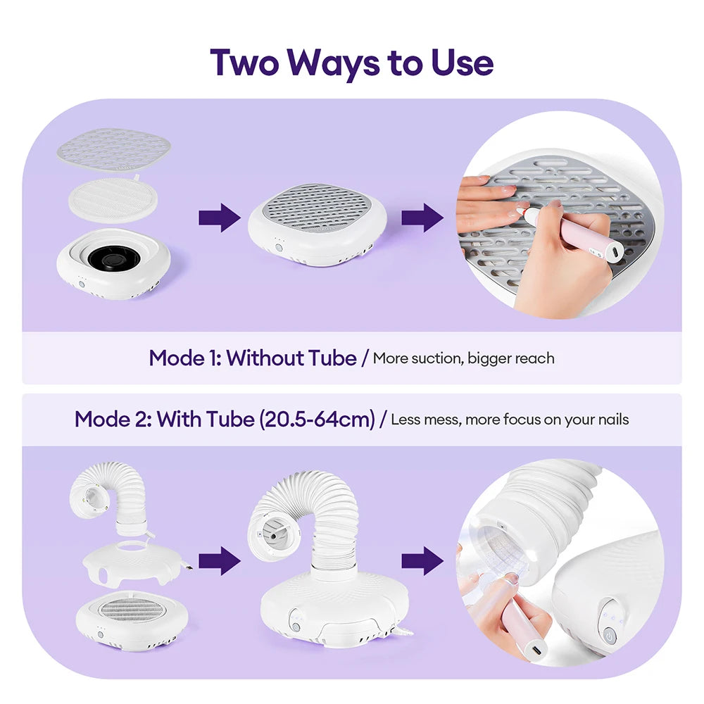 Powerful 130W Nail Dust Collector Vacuum - 3