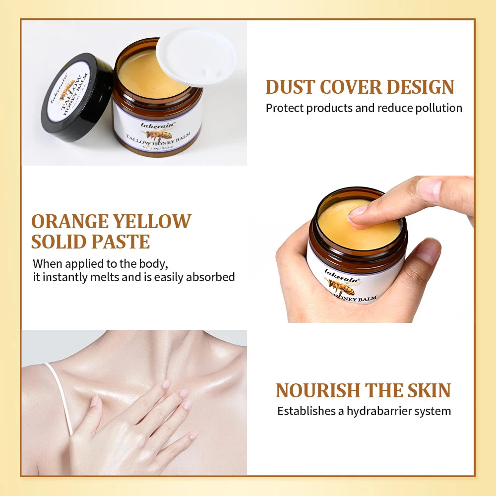 Nourishing Tallow Honey Balm Moisturizer for All Skin Types - 5