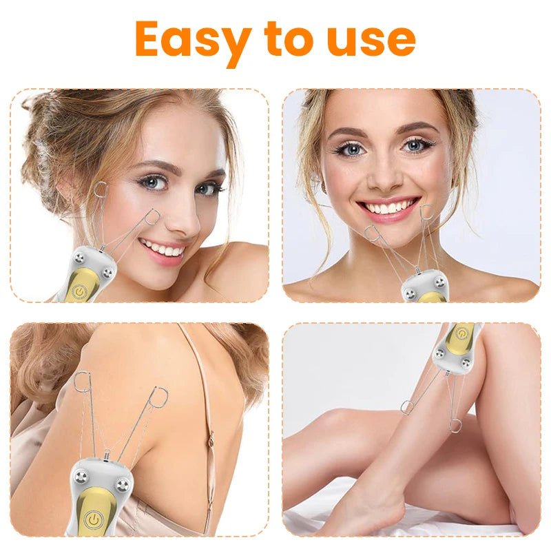 Electric Threading Epilator for Painless Facial Hair Removal - 9