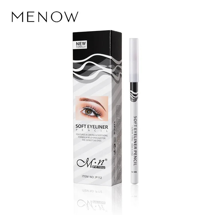 12-Piece Waterproof White Eyeliner Pencil Set - 9