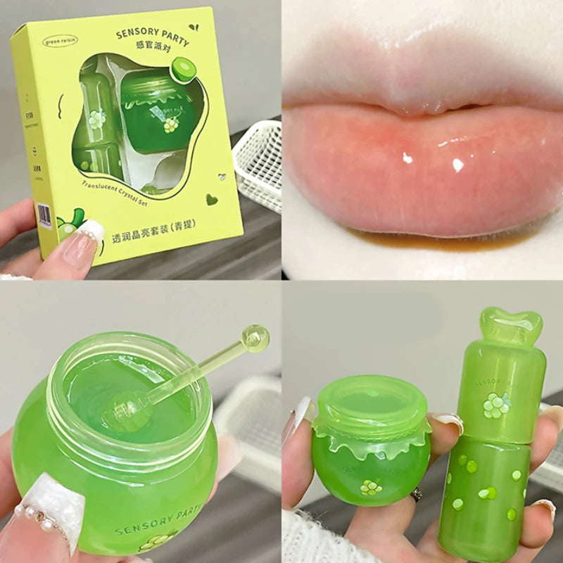 Hydrating Fruit Lip Mask and Oil Set for Soft Lips - 18