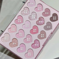 20-Color Heart-Shaped Eyeshadow Palette