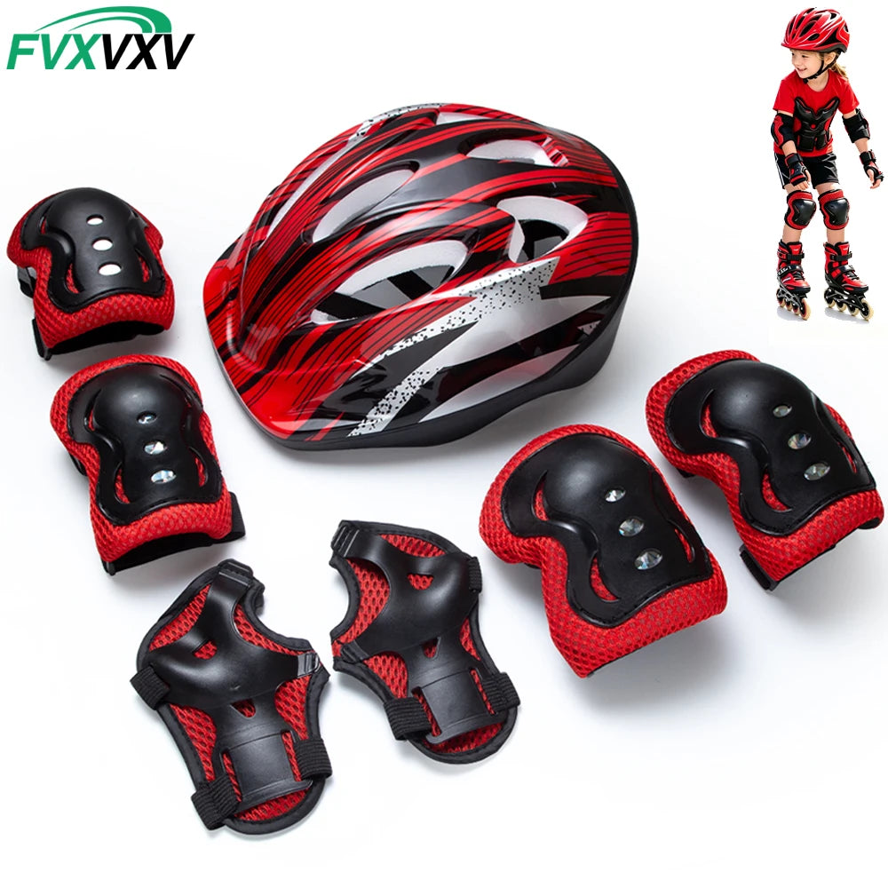 Kids Protective Gear Set with Helmet and Pads - 1