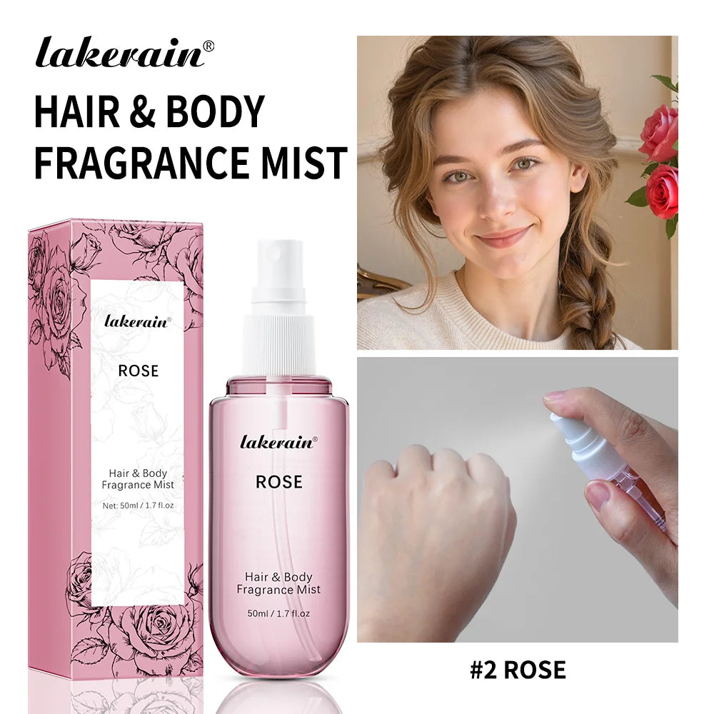 Long-Lasting Vanilla and Rose Hair & Body Fragrance Mist - 20