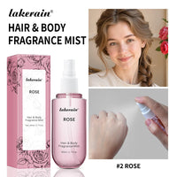 Long-Lasting Vanilla and Rose Hair and Body Fragrance Mist
