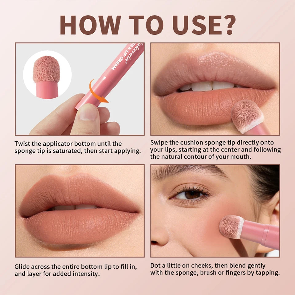 2-in-1 Cushion Lip Cream and Blurring Cheek Blush - 17