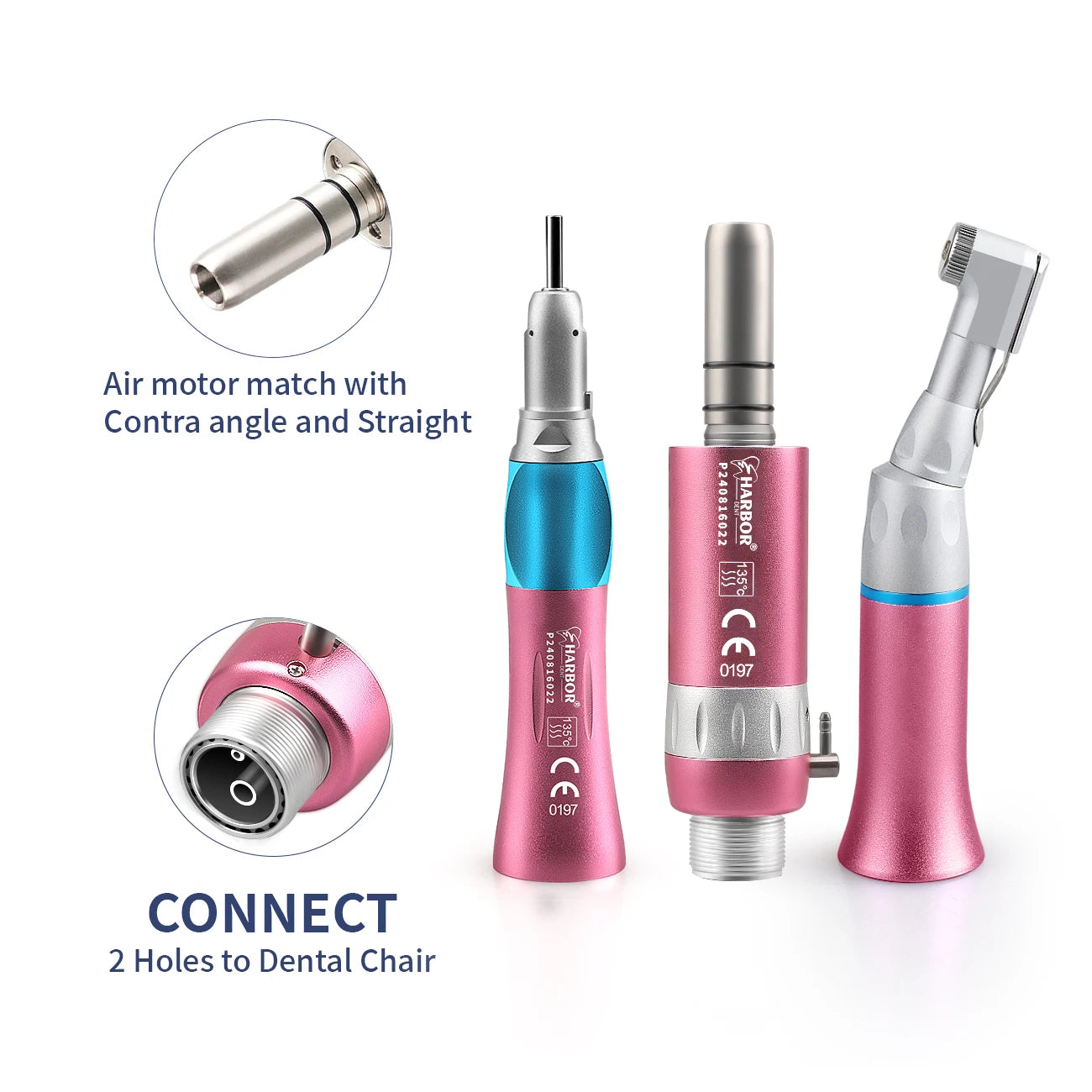 Professional Dental Handpiece Kit with LED and Water Spray - 29