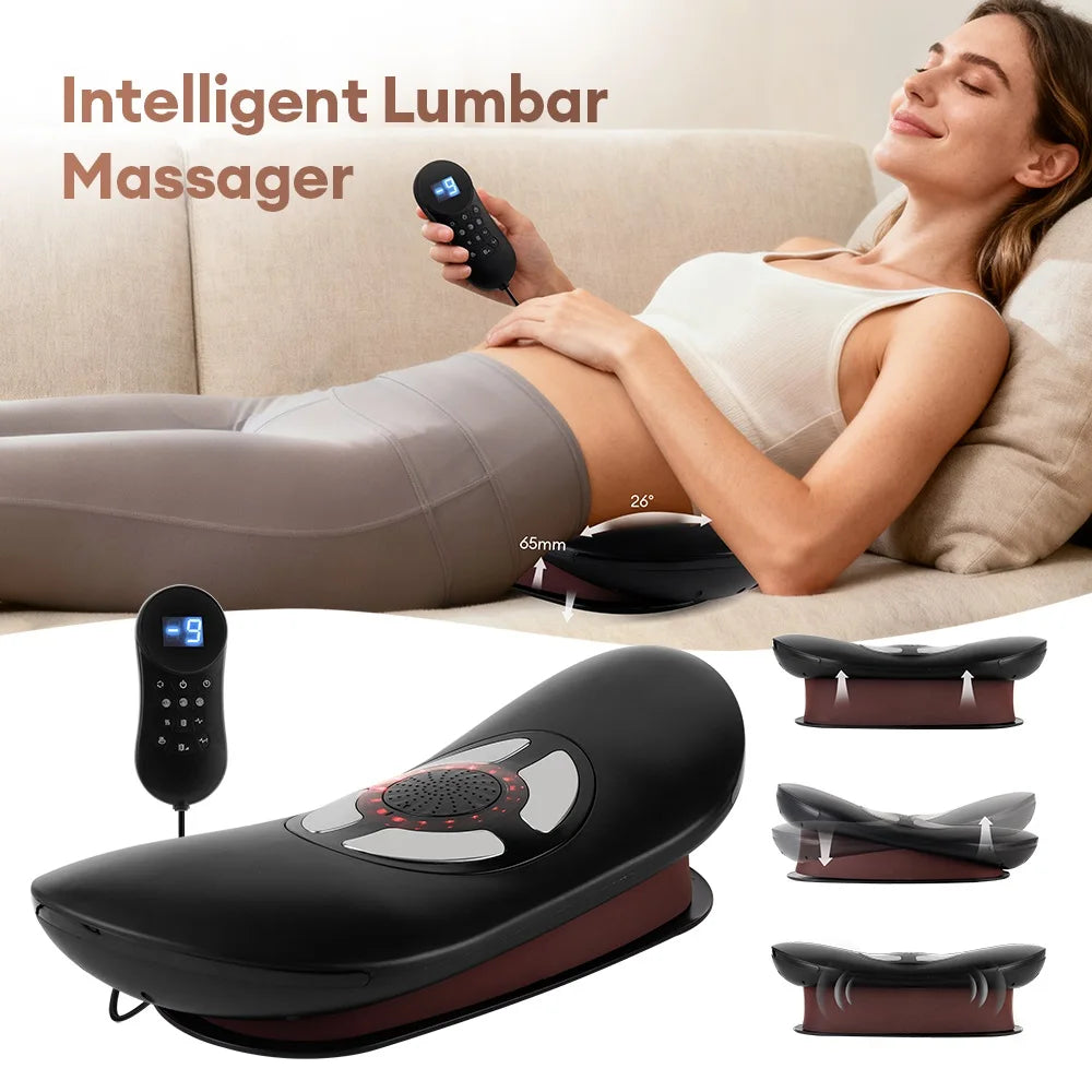 Electric Lumbar Traction Massage Device for Back Pain Relief - 2