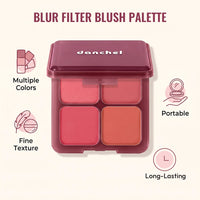 4-Color Soft-Focus Blurring Blush Palette