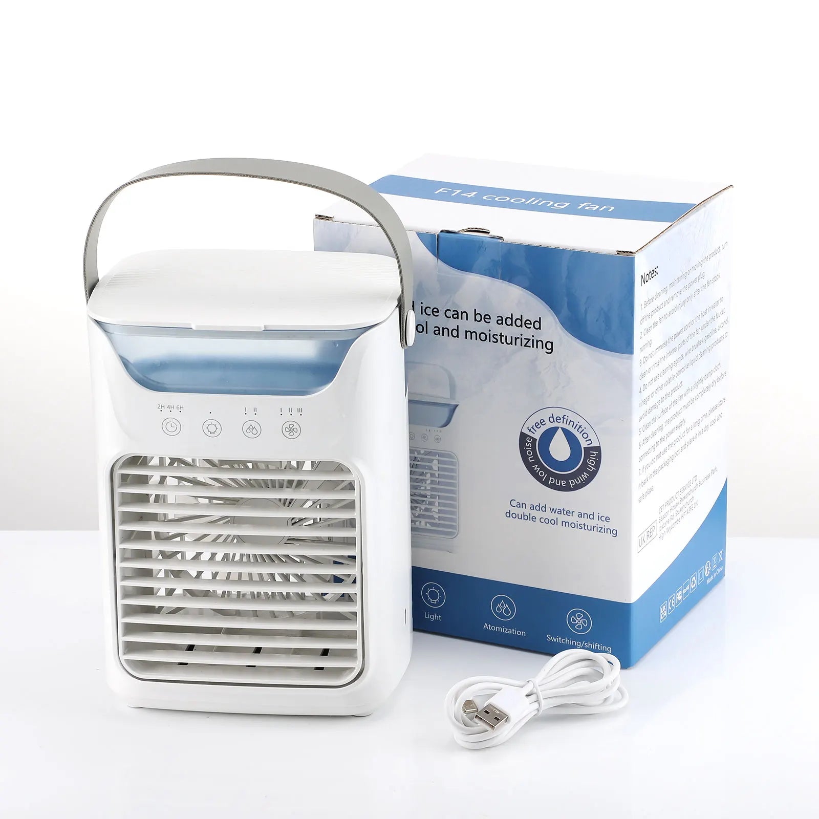 Portable Desktop Air Cooler and Humidifier Fan - 42