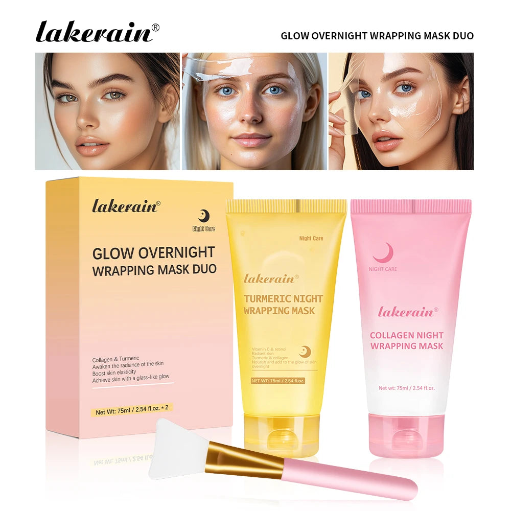 Overnight Peel-Off Collagen and Turmeric Face Mask Duo - 18
