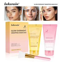 Overnight Peel-Off Collagen and Turmeric Face Mask Duo