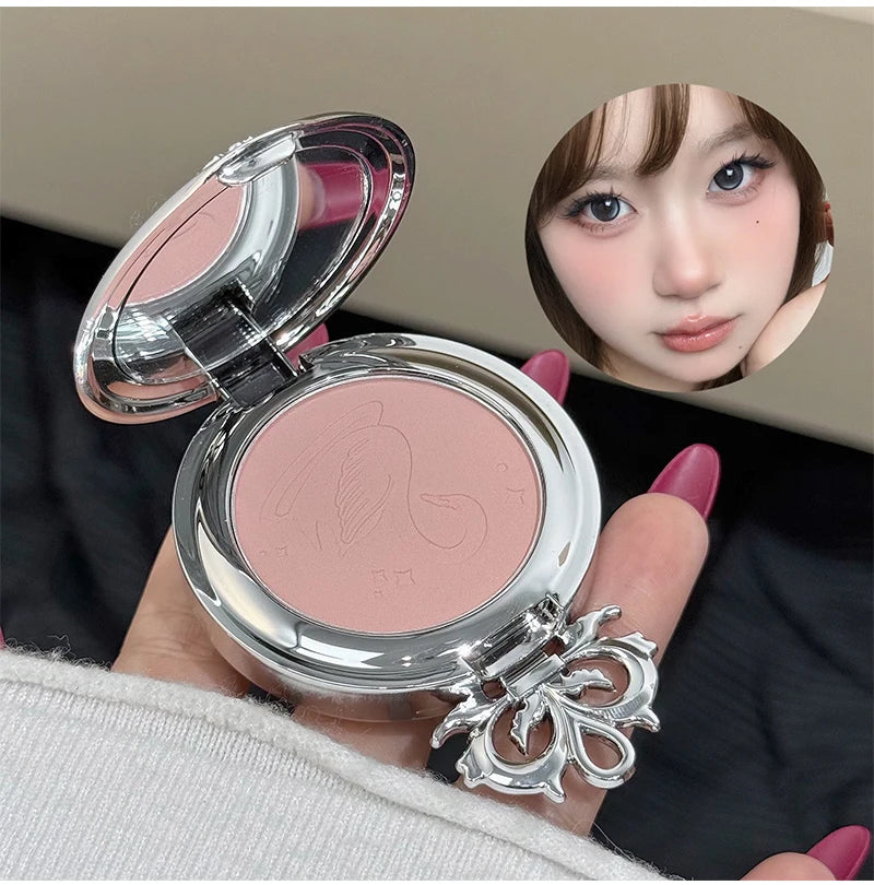 Long-Lasting Matte Pink Powder Blush for Natural Glow - 10