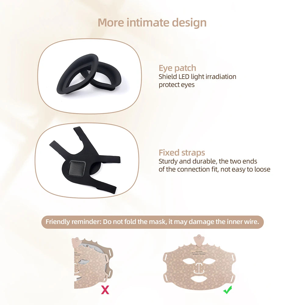 7-Color LED Photon Therapy Silicone Facial Mask - 22