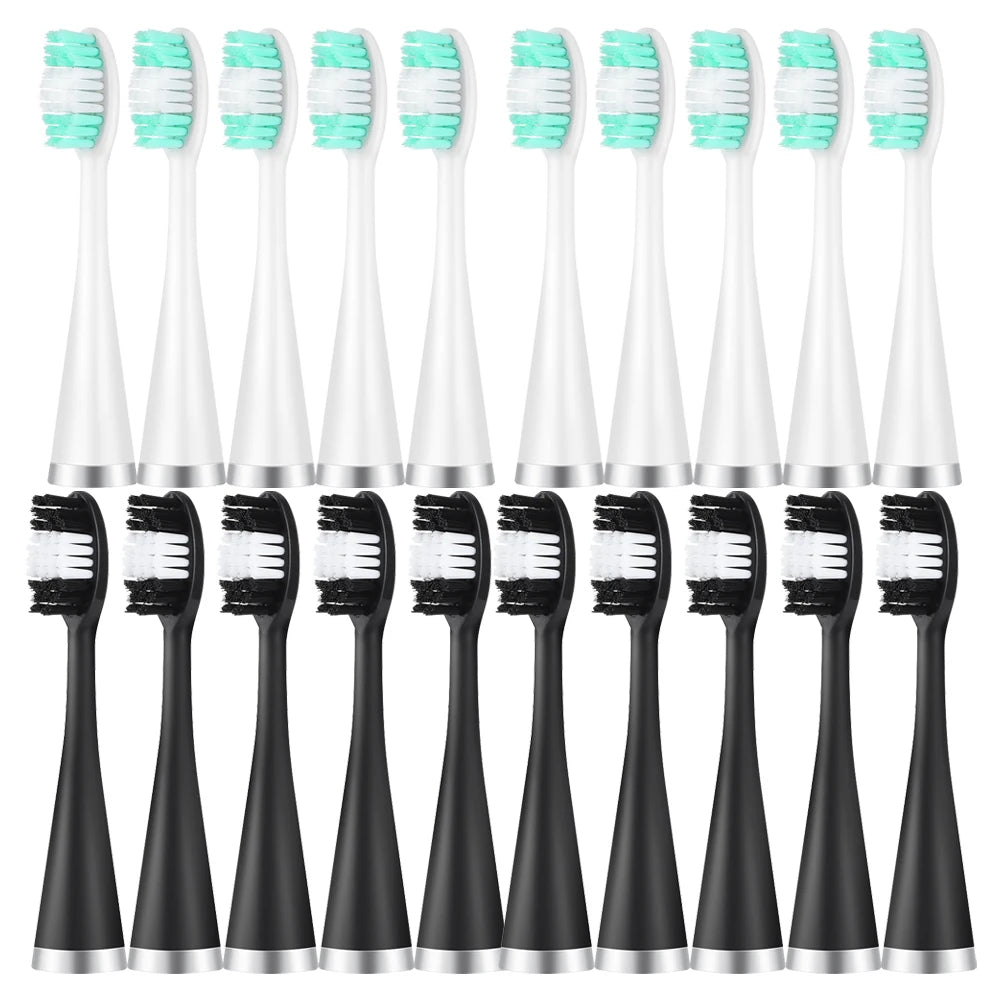 10-Pack Replacement Brush Heads for Ultrasonic Electric Toothbrushes - 1