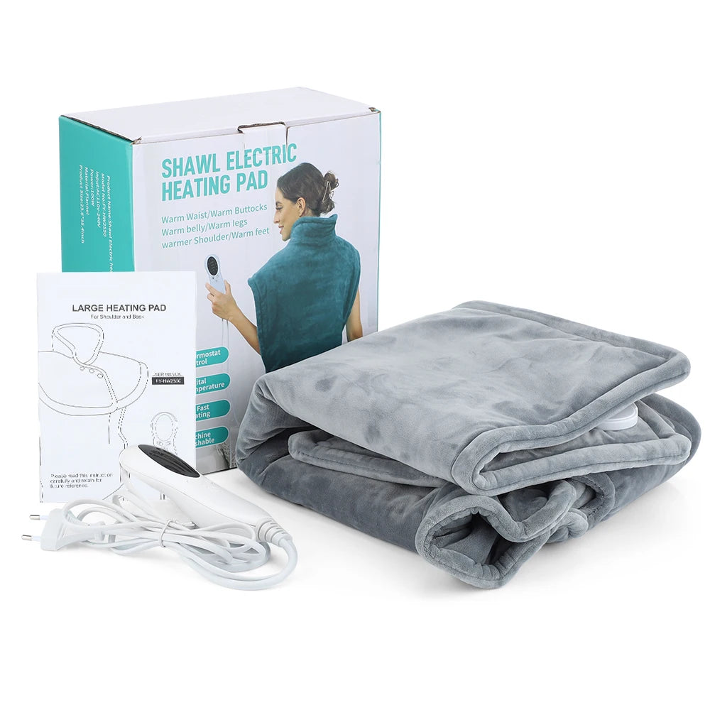 Electric Heated Shawl for Neck, Shoulder, and Back Pain Relief - 18