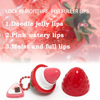 Strawberry Moisturizing Lip Balm Keychain