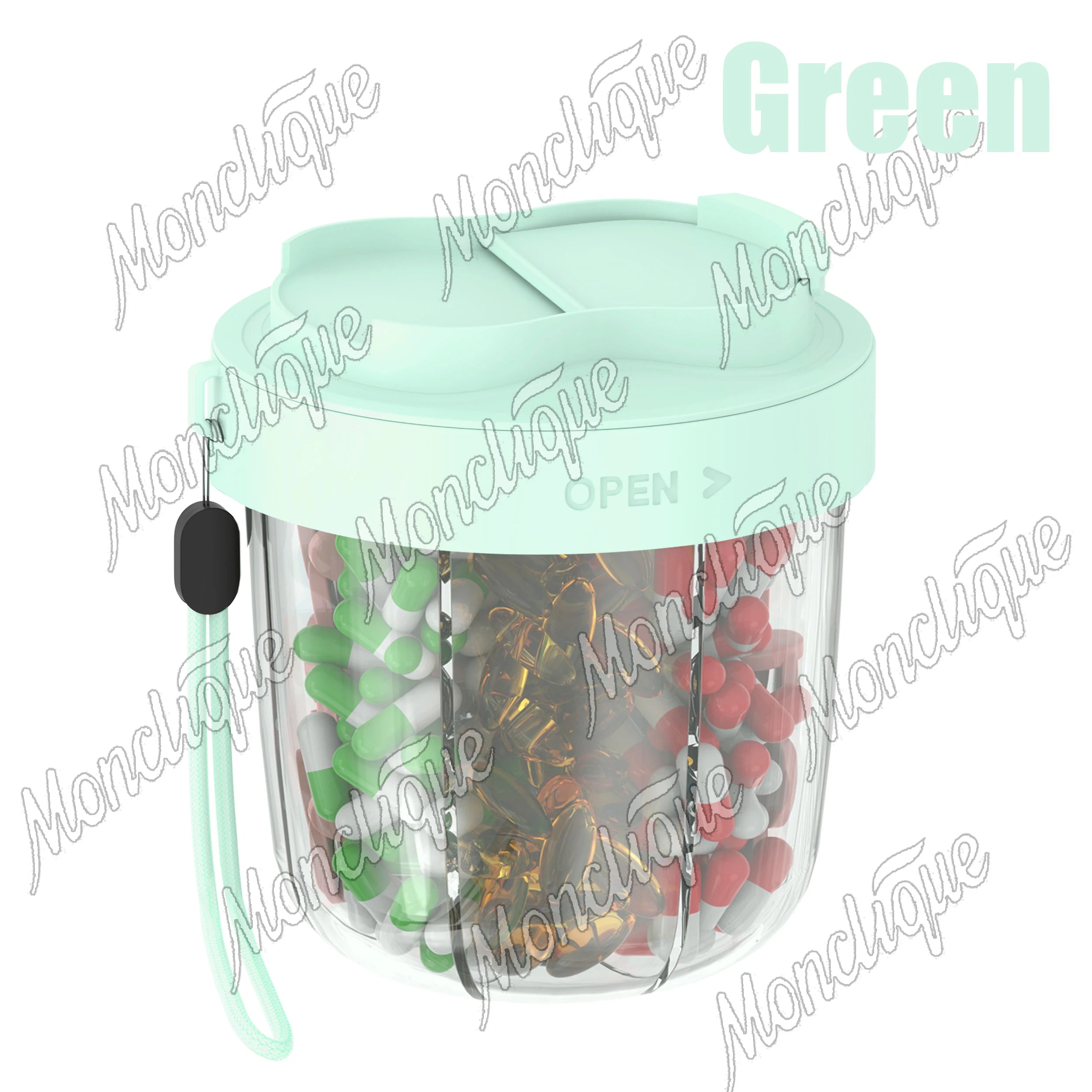 7-Day Portable Pill Organizer Cup for Vitamins and Supplements - 24
