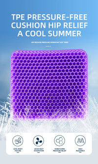 Breathable Honeycomb Gel Seat Cushion for Pain Relief