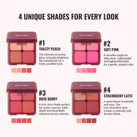 4-Color Soft-Focus Blurring Blush Palette