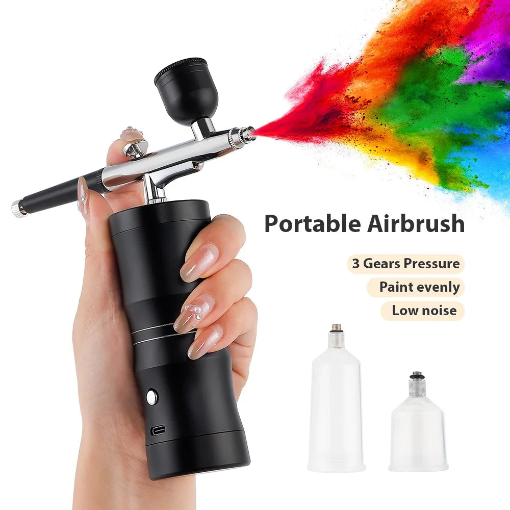 Portable Mini Airbrush Kit for Nail Art and Makeup - 22