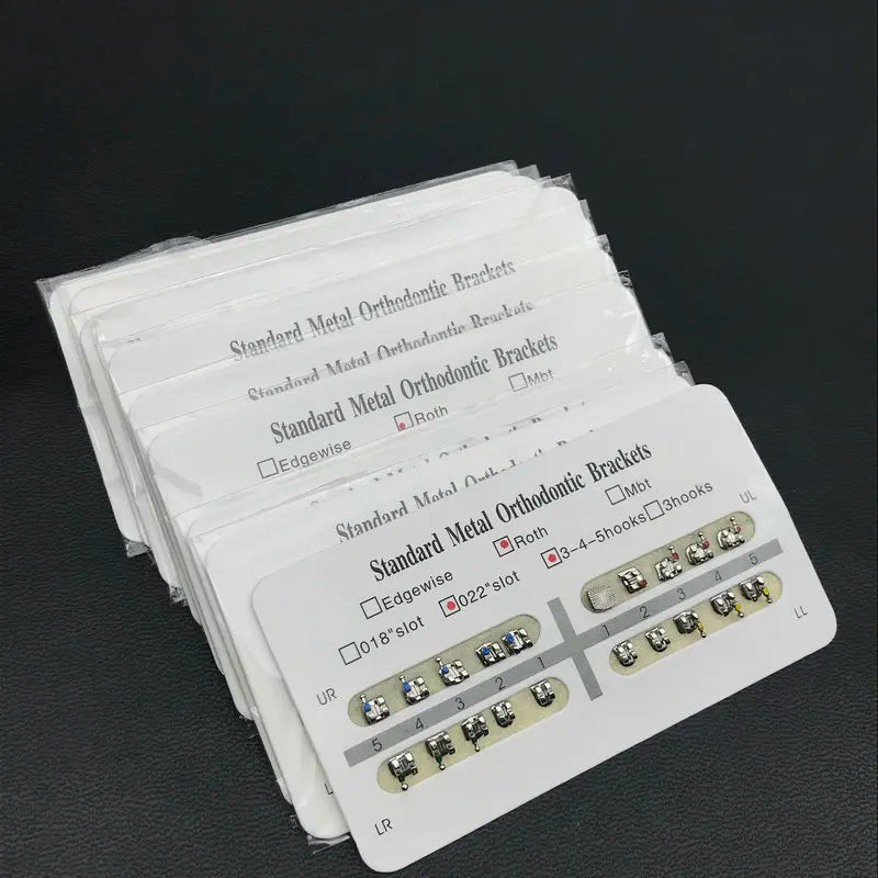 Professional Metal Orthodontic Dental Brackets Set - 17