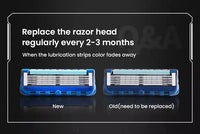 5-Blade Precision Shaving Razor with Magnetic Stand