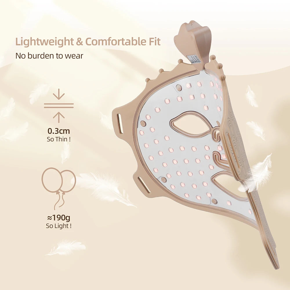 7-Color LED Photon Therapy Silicone Facial Mask - 19