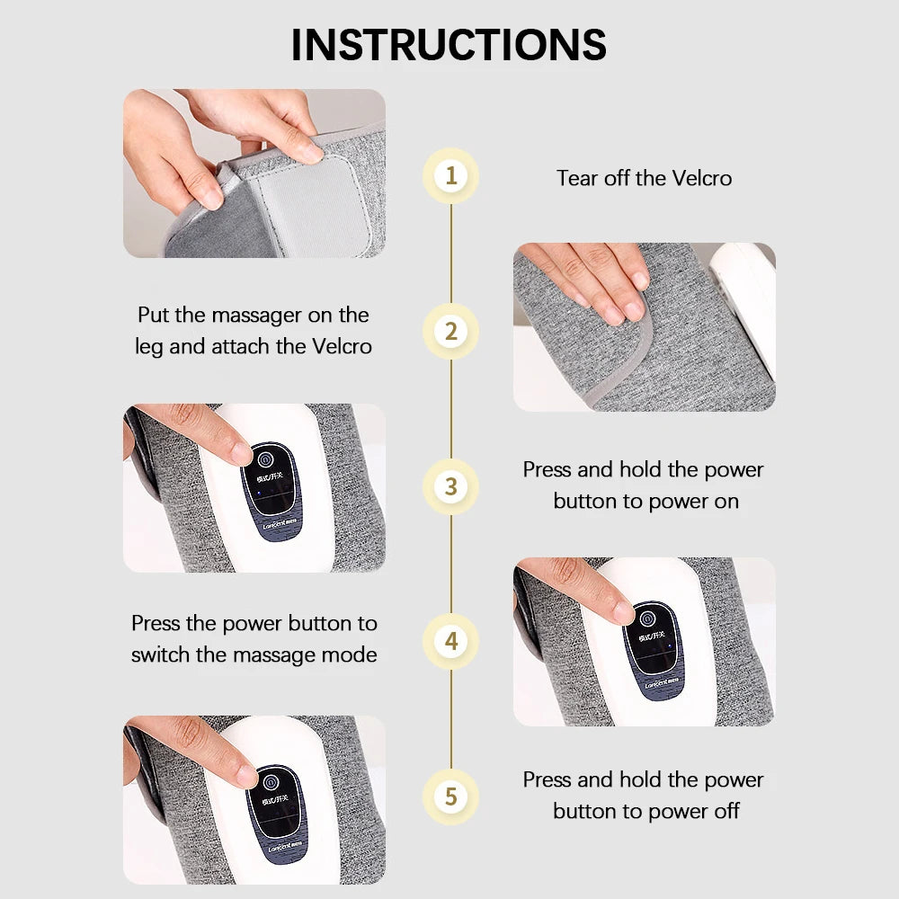 Wireless Air Compression Massager for Leg and Arm Pain Relief - 16