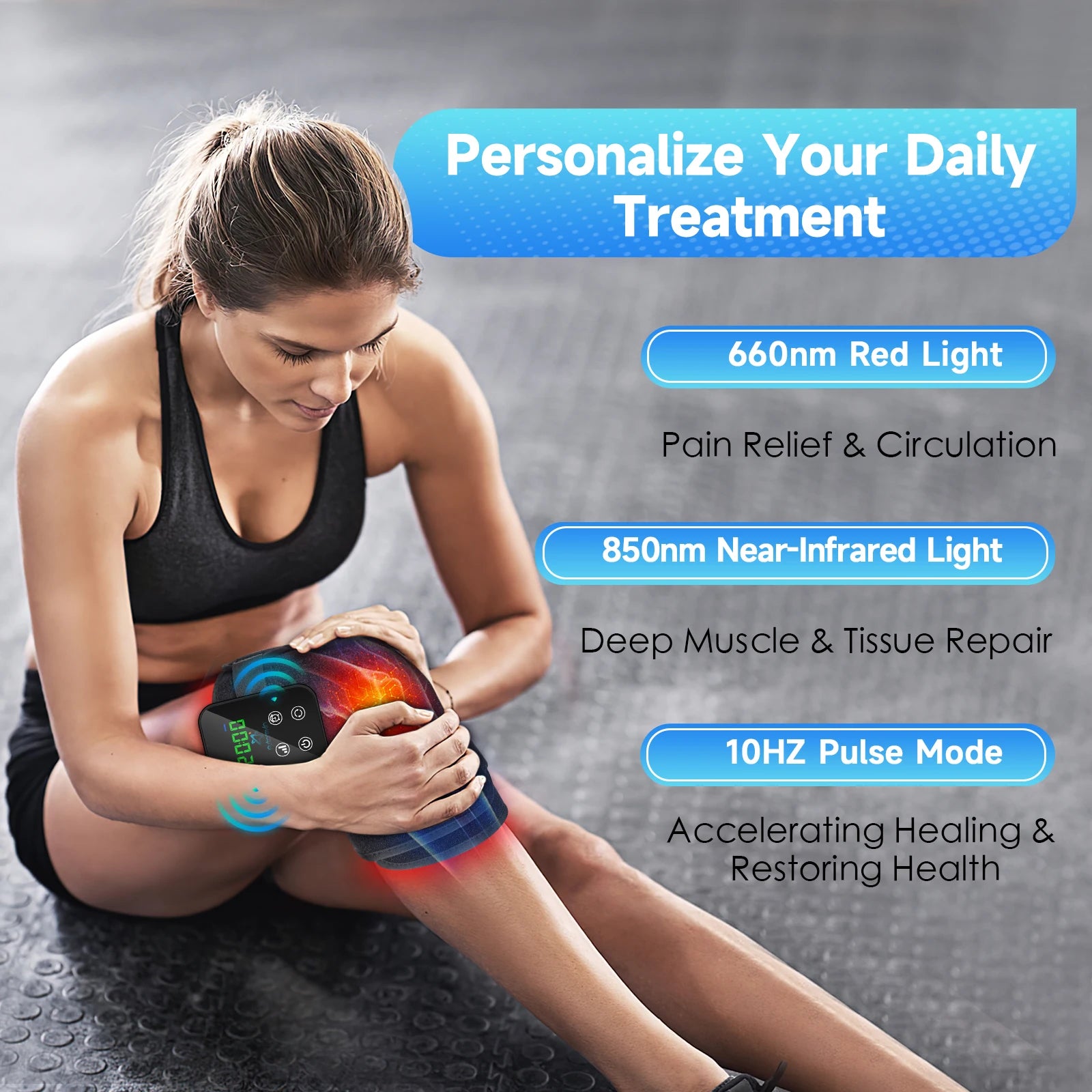 Red Light Therapy Knee & Joint Pain Relief Wrap - 4