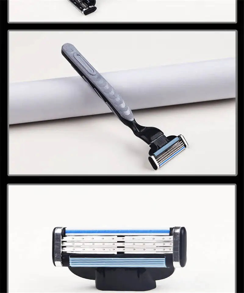 3-Blade Manual Shaving Razor for Men - 10