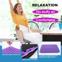 Breathable Honeycomb Gel Seat Cushion for Pain Relief