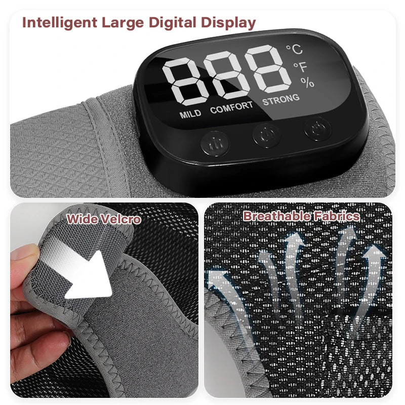 3-in-1 Cordless Vibration Knee Massager for Joint Pain Relief - 11
