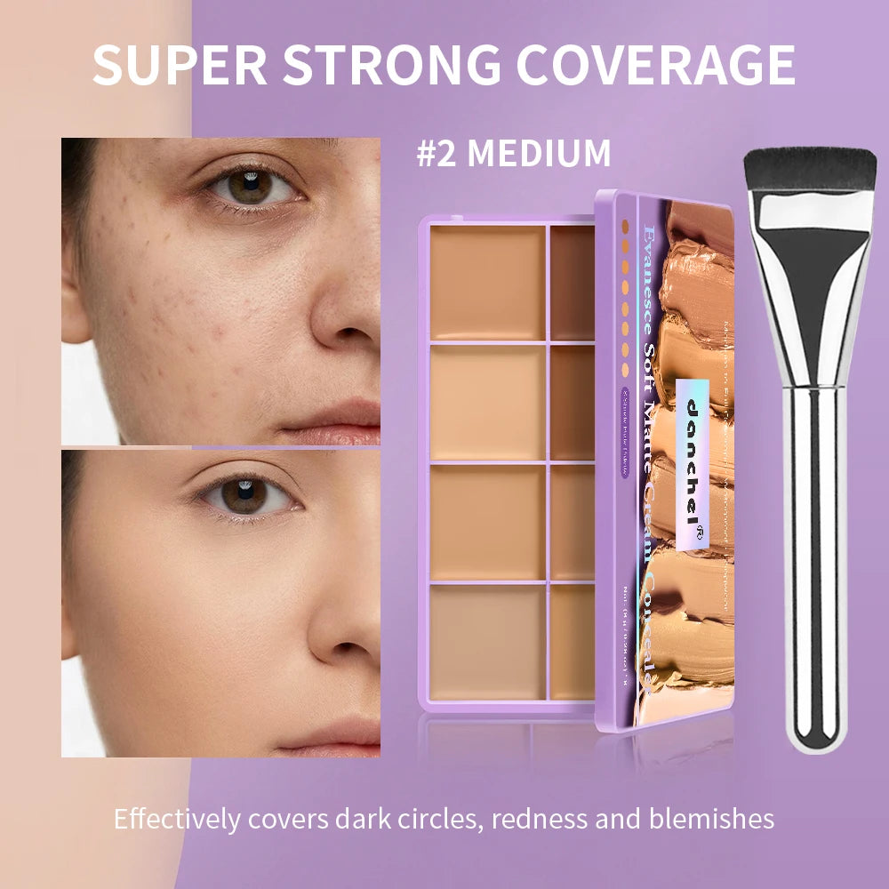 8-Shade Cream Concealer and Contour Palette - 21