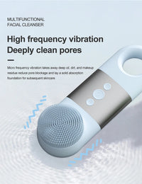 Hot and Cold Facial Cleansing Brush with Heated Massage
