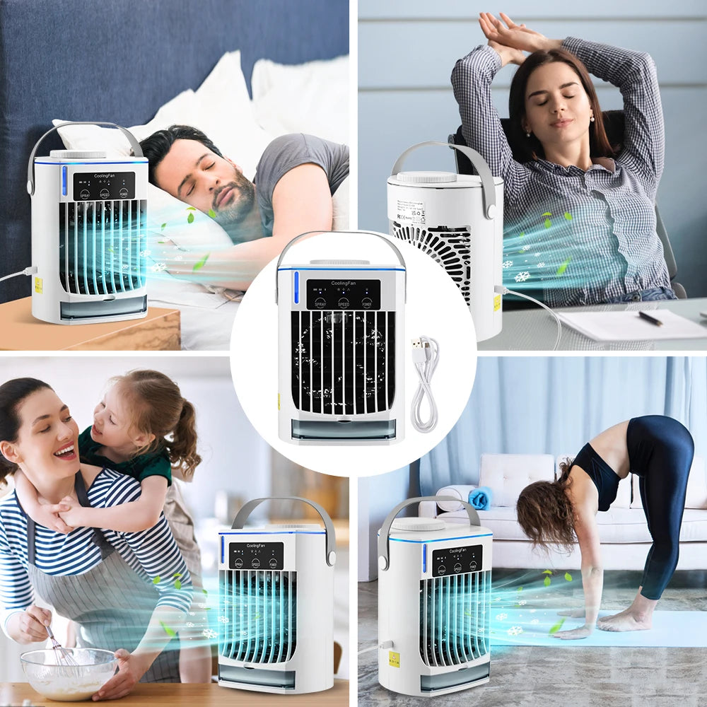 Portable Desktop Air Cooler and Humidifier Fan - 31