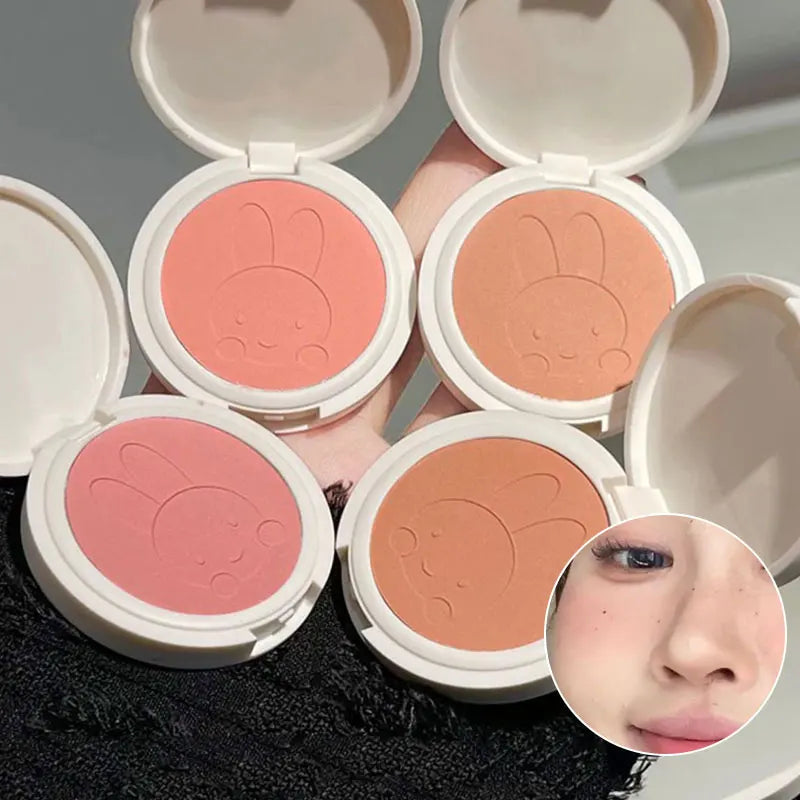 Matte Rabbit Face Blush Powder for Natural Makeup - 1