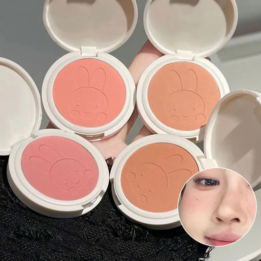 Matte Rabbit Face Blush Powder for Natural Makeup