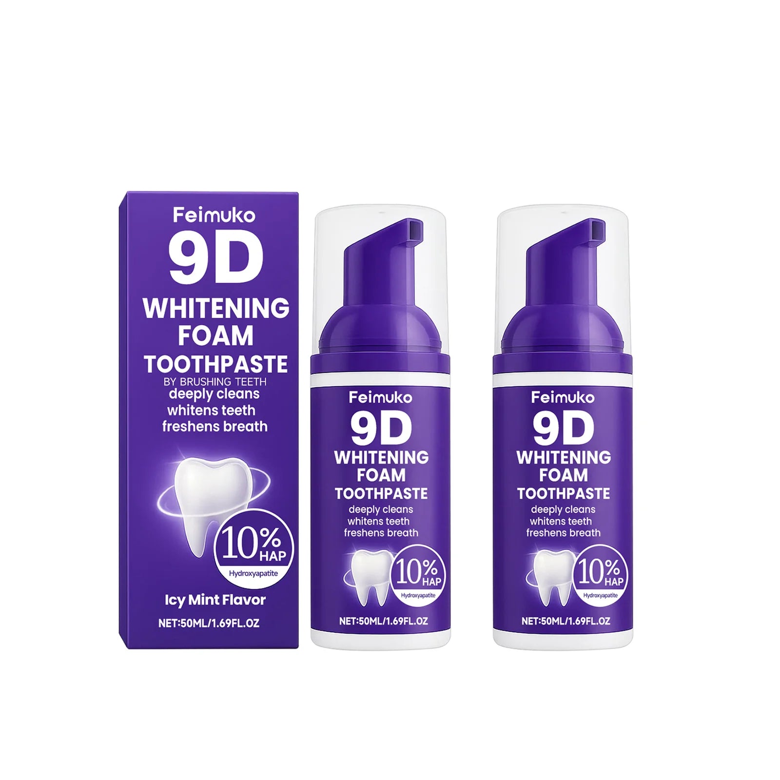 Purple Teeth Whitening Mousse Foam for Deep Stain Removal - 13