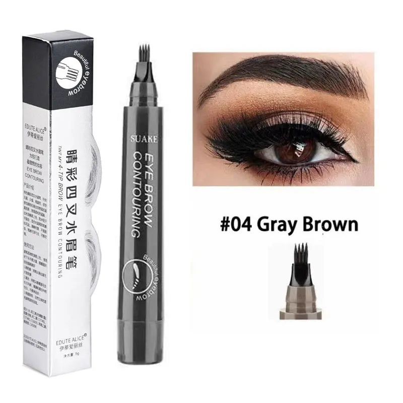Waterproof 4-Tip Natural Microblading Eyebrow Pen - 16