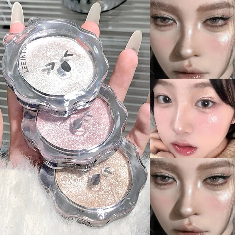 3D Shimmer Highlighter Powder for Radiant Glow - 2
