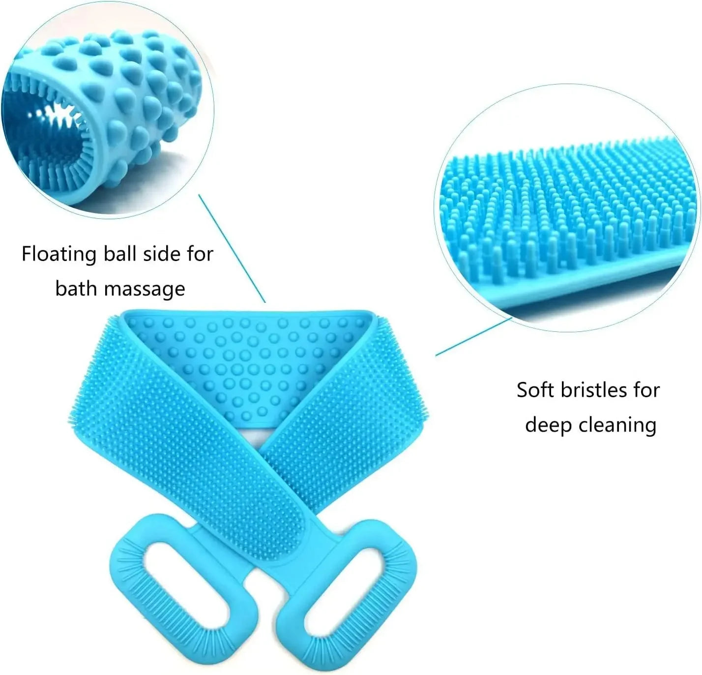 Dual-Sided Silicone Back Scrubber for Deep Exfoliation - 12