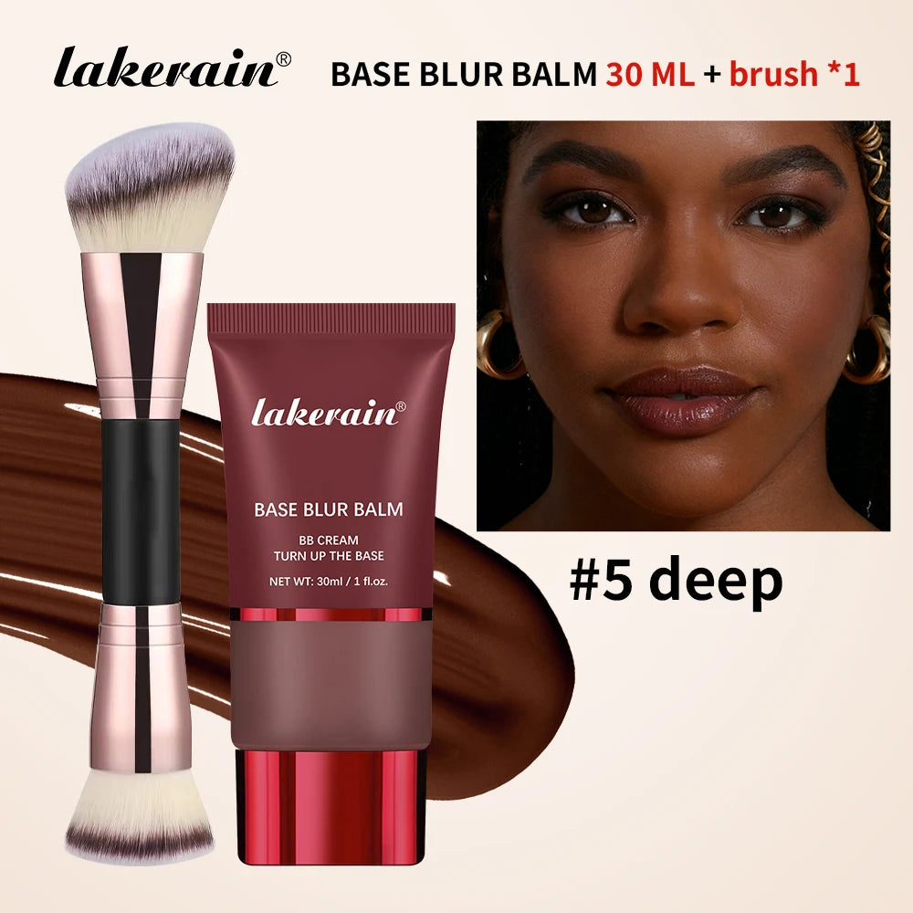 Matte Blur Foundation and Dual-Brush Makeup Set - 19