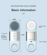 Hot and Cold Facial Cleansing Brush with Heated Massage