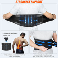 Adjustable Lumbar Support Belt for Lower Back Pain Relief
