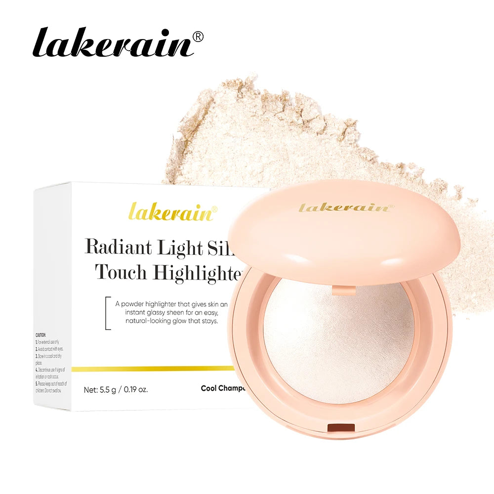 Baked Pearl Shimmer Highlighter Powder for Radiant Glow - 21